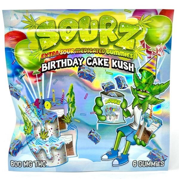  SOURZ BIRTHDAY CAKE KUSH 600MG GUMMIES