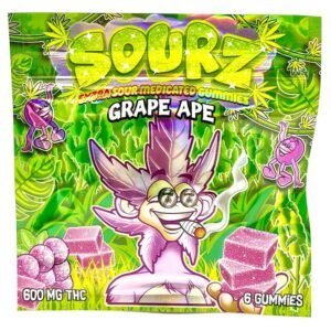 SOURZ GRAPE APE 600MG GUMMIES