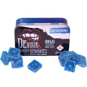 DEVOUR BLUE RASPBERRY GUMMIES