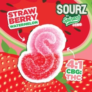 SOURZ STRAWBERRY WATERMELON CBG GUMMIES